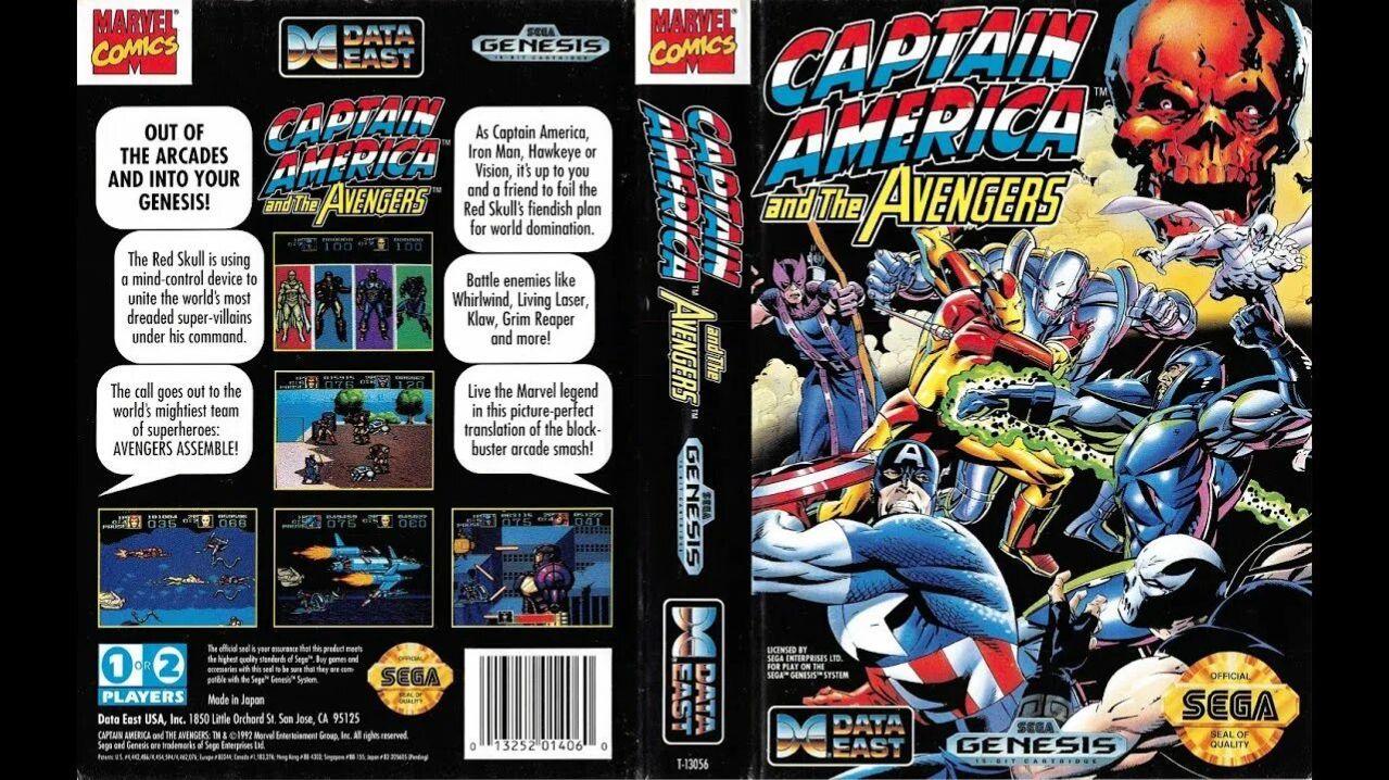 Sega Mega Drive 2 (Smd) 16-bit Captain America and the Avengers Полное прохождение