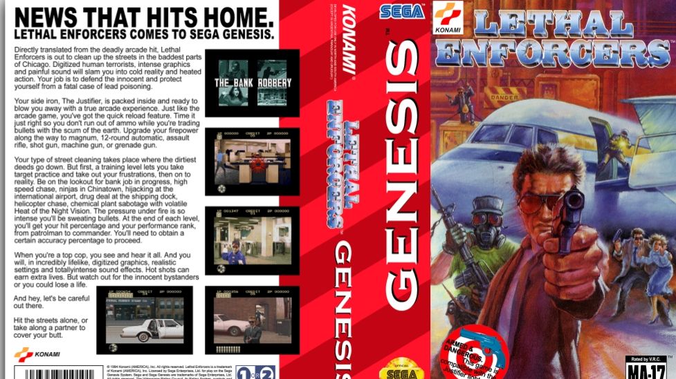 Sega Mega Drive 2 (Smd) 16-bit Lethal Enforcers 1 Полное Прохождение