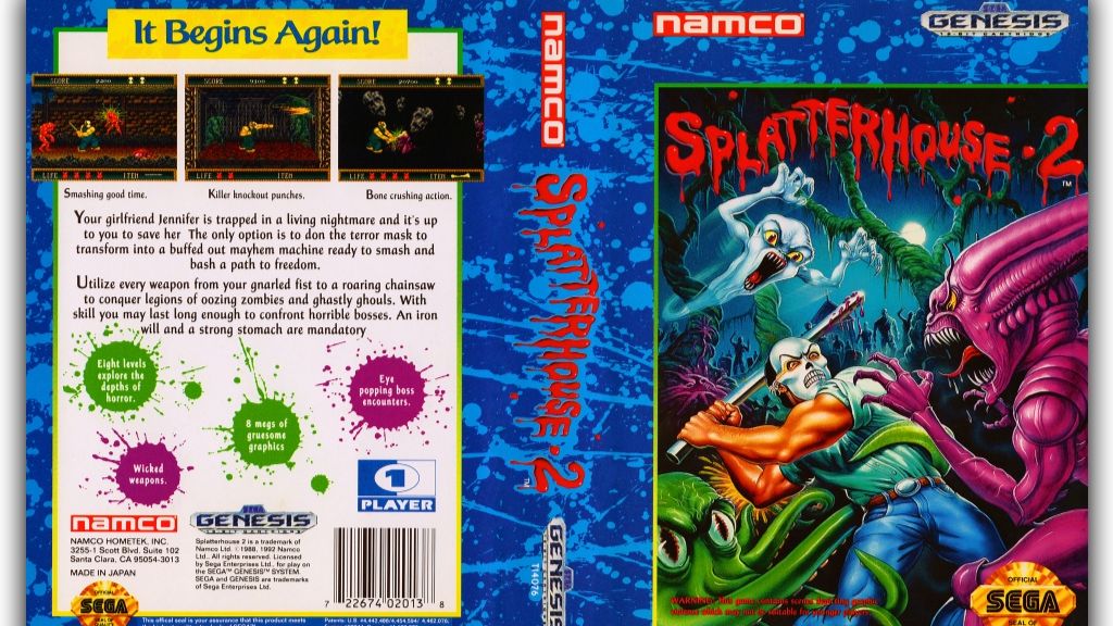 Sega Mega Drive 2 (Smd) 16-bit Splatter House 2 (Дом ужасов 2), Полное Прохождение