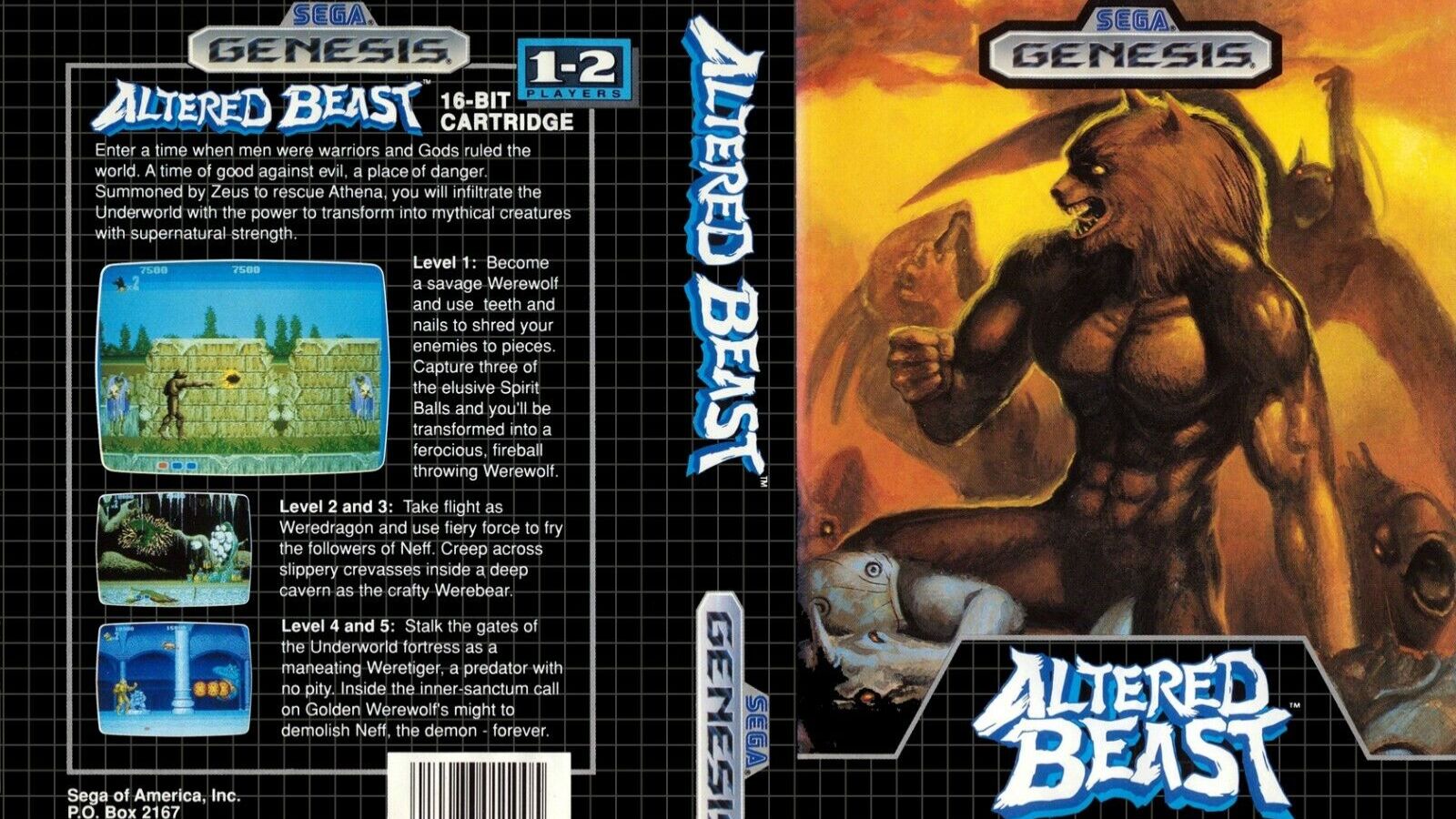 Sega Mega Drive 2 (Smd) 16-bit Altered Beast Полное прохождение