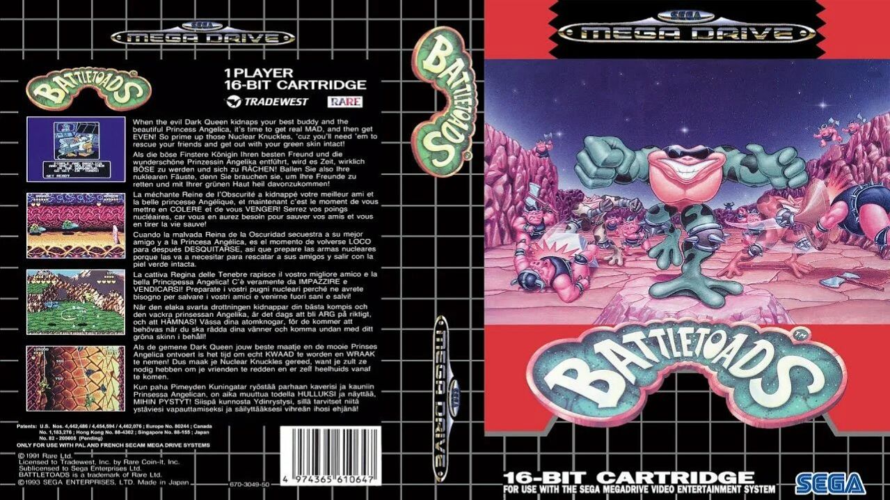 Sega Mega Drive 2 (Smd) 16-bit Battletoads Полное прохождение