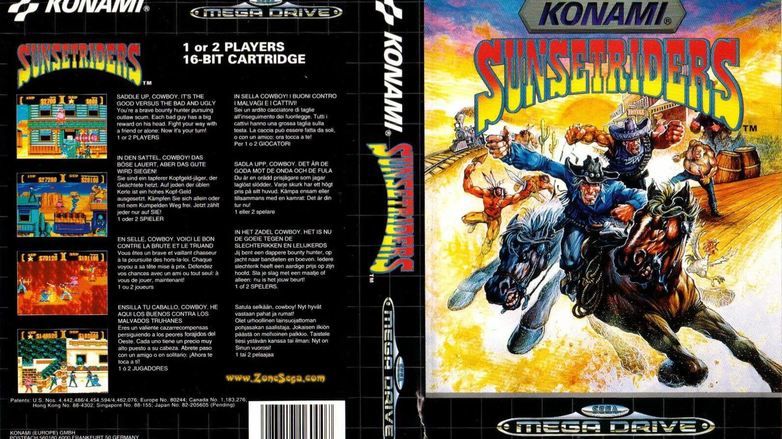 Sega Mega Drive 2 (Smd) 16-bit Sunset Riders Полное Прохождение