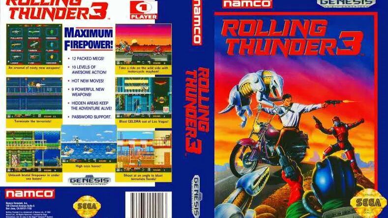 Sega Mega Drive 2 (Smd) 16-bit Rolling Thunder 3 Полное Прохождение