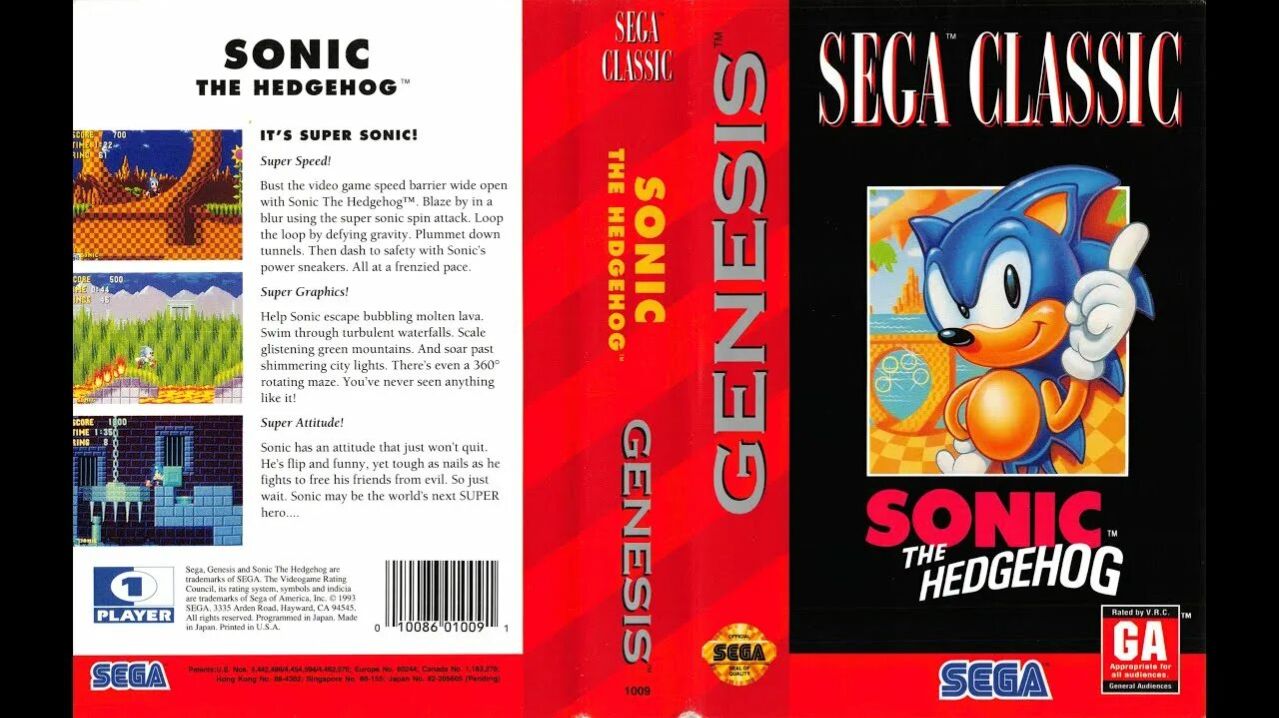Sega Mega Drive 2 (Smd) 16-bit Sonic The Hedgehog 1 part Полное Прохождение