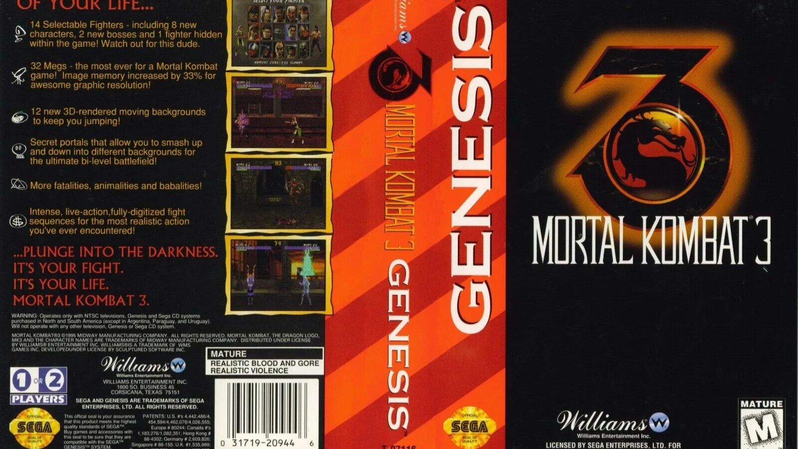 Sega Mega Drive 2 (Smd) 16-bit Mortal Kombat 3 Прохождение