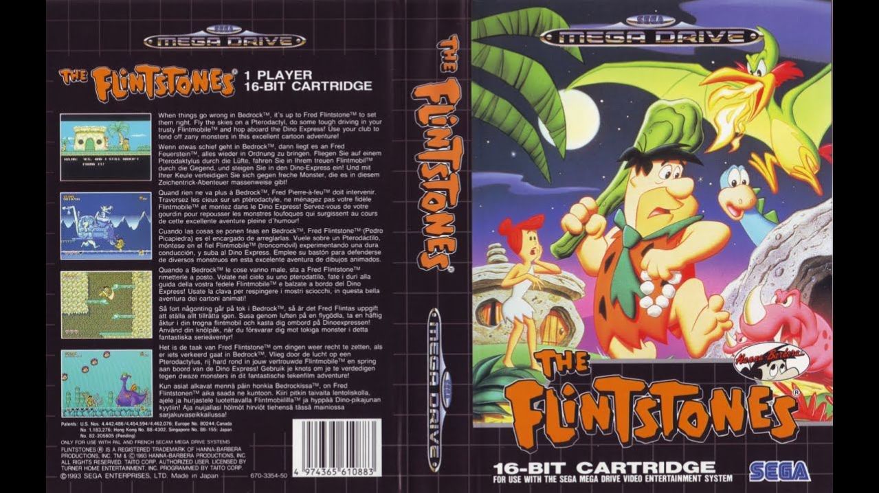 Sega Mega Drive 2 (Smd) 16-bit The Flintstones Полное Прохождение