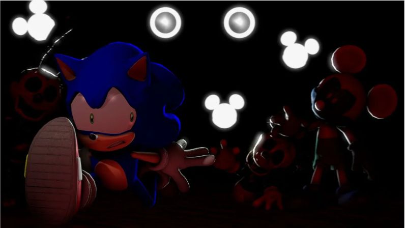 five nights at treasure island vs sonic  horror