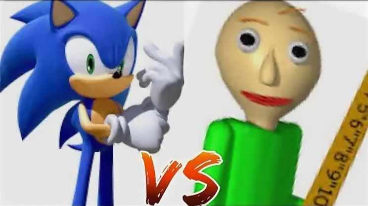 Baldi′s Basics horror game vs SONIC