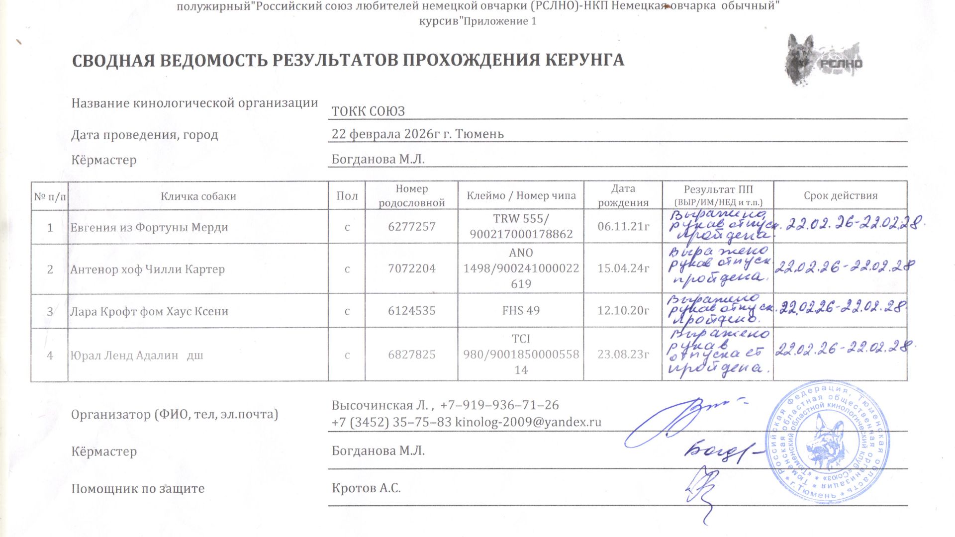 Кёрунг ТЮМЕНЬ 22 фев`26 (В.Богданов) 4 собаки