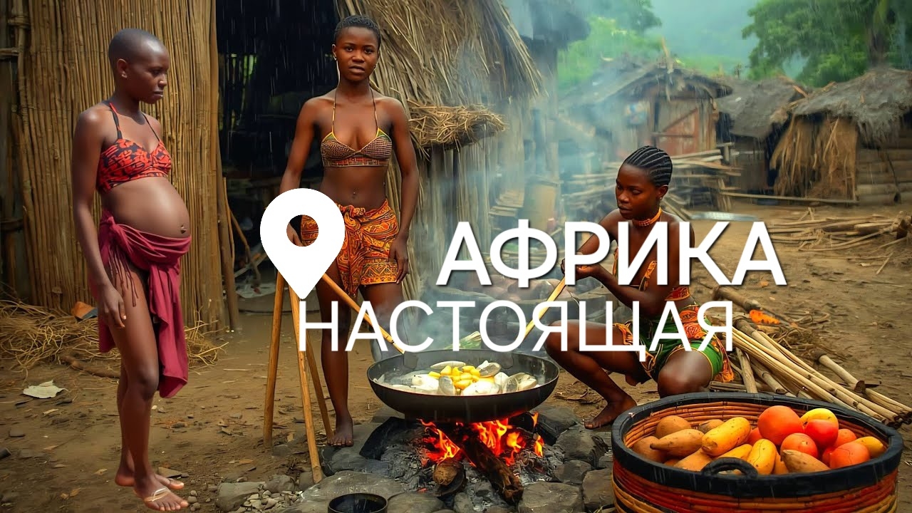 Жизнь и быт африканской деревни