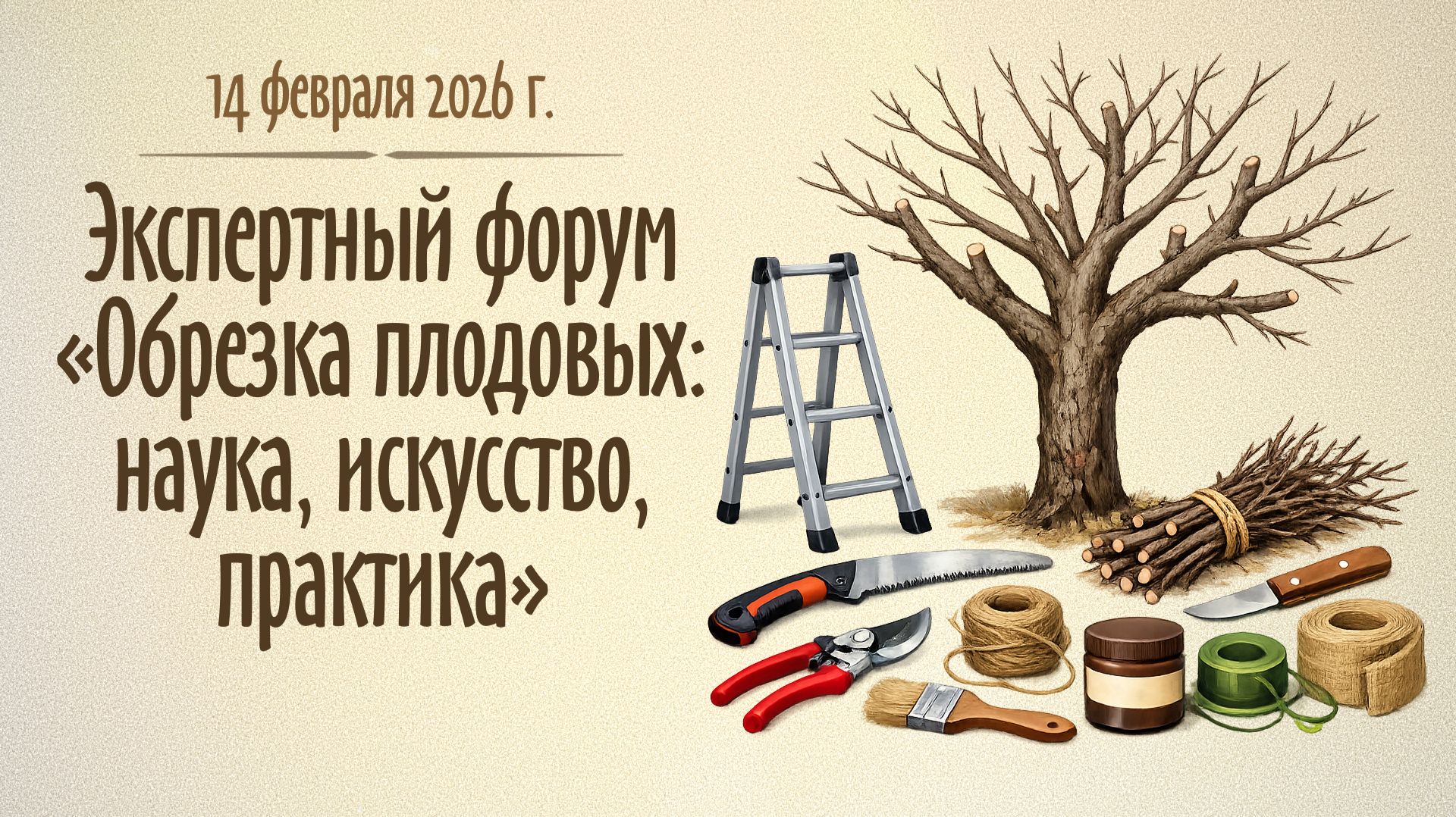 Форум «Обрезка плодовых: наука, искусство, практика» 🍏 14.02.2026