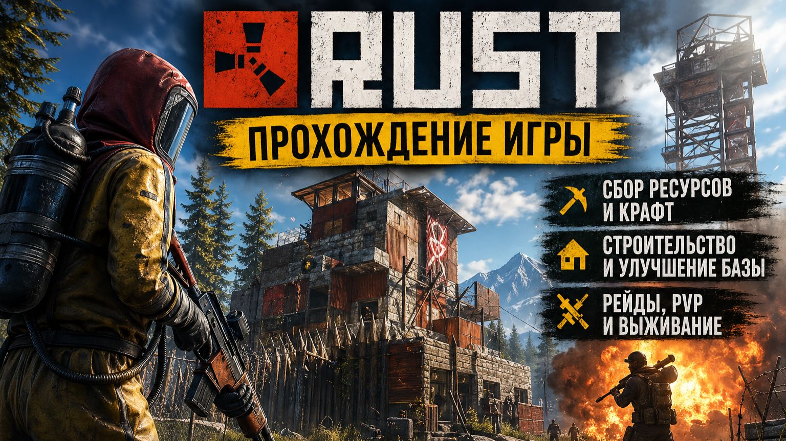 Rust — прохождение игры | Выживание, строительство и рейды