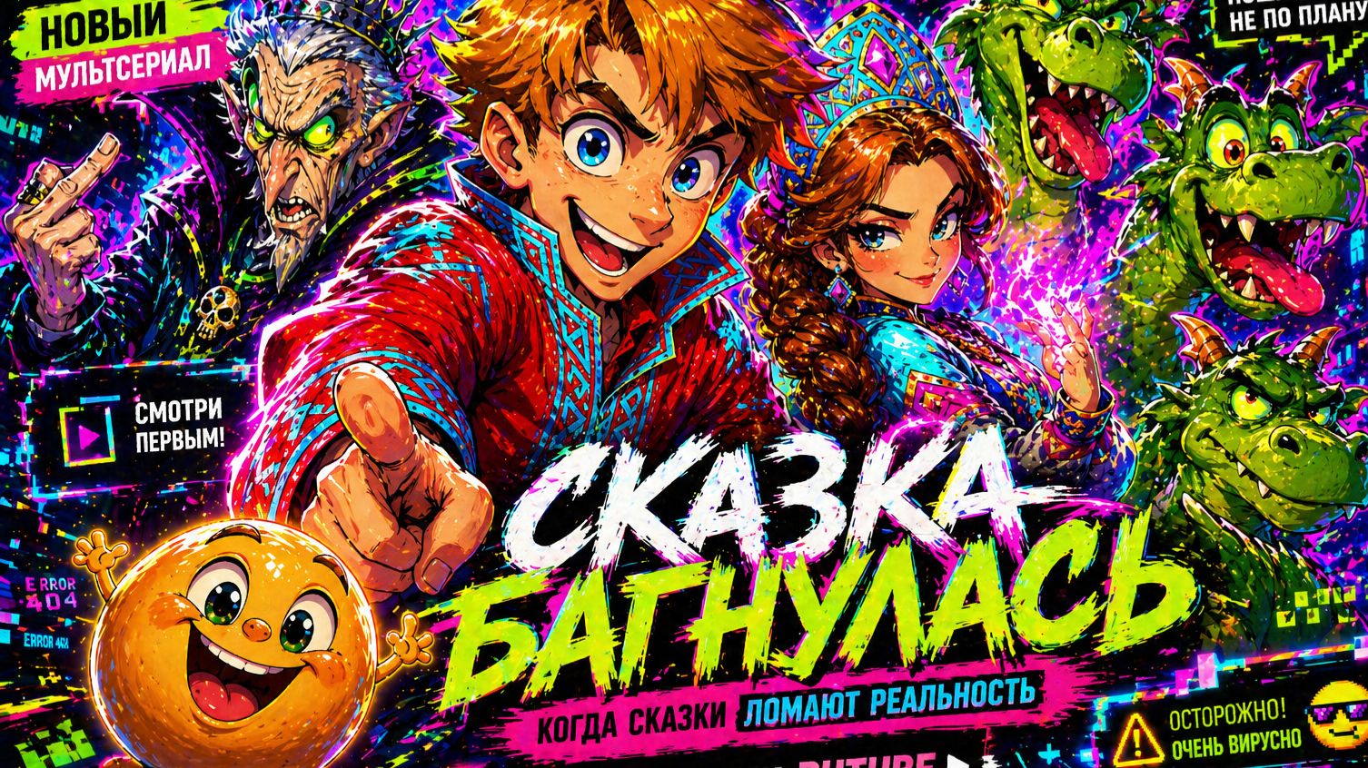 СКАЗКА БАГНУЛАСЬ  Cгенерировано с помощью GROK