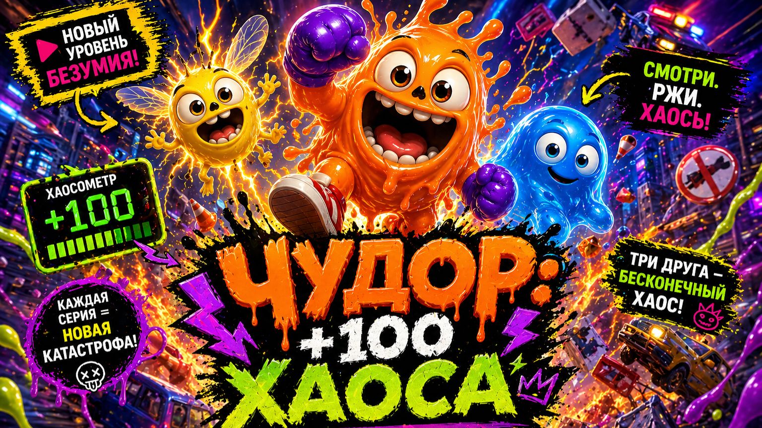 🎬 ЧУДОР: +100 ХАОСА  Cгенерировано с помощью GROK