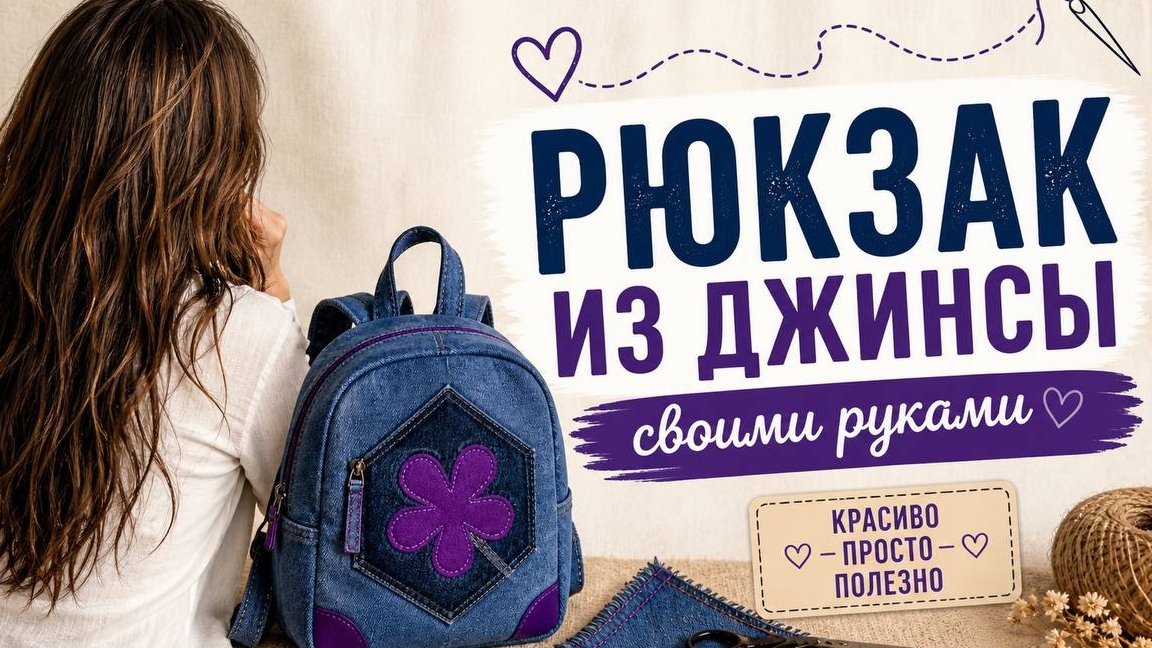 👉 Шью рюкзаки из джинсов: идеи и мастер-классы