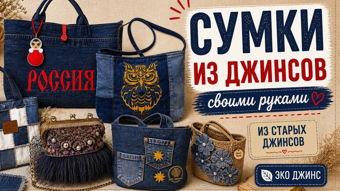 Сумки из джинсов - пошаговые мастер - классы