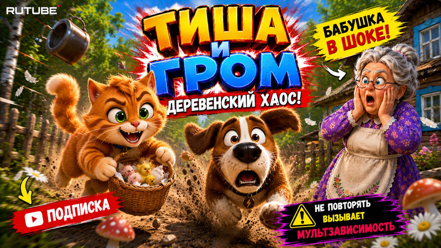 ТИША И ГРОМ  Cгенерировано с помощью GROK