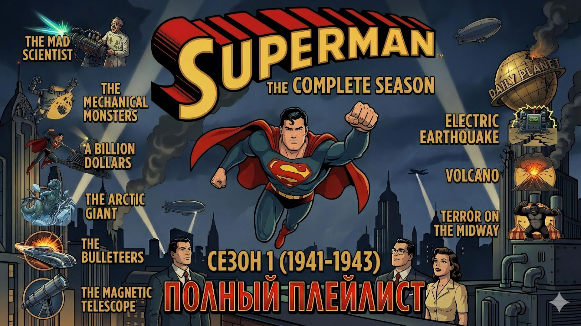 СУПЕРМЕН (1941–1943) | Все серии в 4K Ultra HD