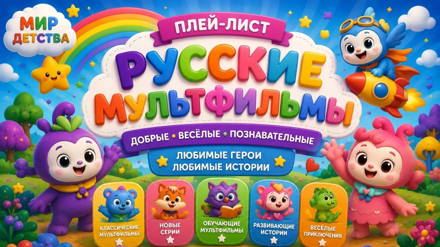 🎈  Русские мультфильмы для малышей 🇷🇺  | Добрые и развивающие мультики | Мир Детства