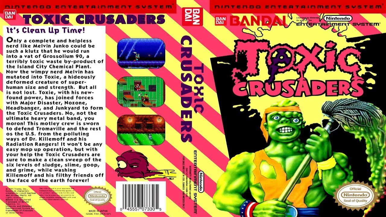 Dendy (Famicom,Nintendo,Nes) 8-bit Toxic Crusaders (Токсичный Мститель) Прохождение