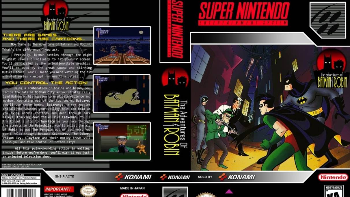 Super Nintendo (Snes) 16-bit The Adventures of Batman &amp; Robin / Приключения Бэтмена и Робина