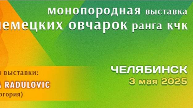 КЧК ЧЕЛЯБИНСК 3 мая`25 I.Radulovic Моно немецких овчарок