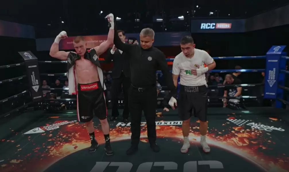 Изображение к видео: Автор самого быстрого нокаута в истории RCC Boxing Promotions Марк Урванов vs Рустем Фатхуллин