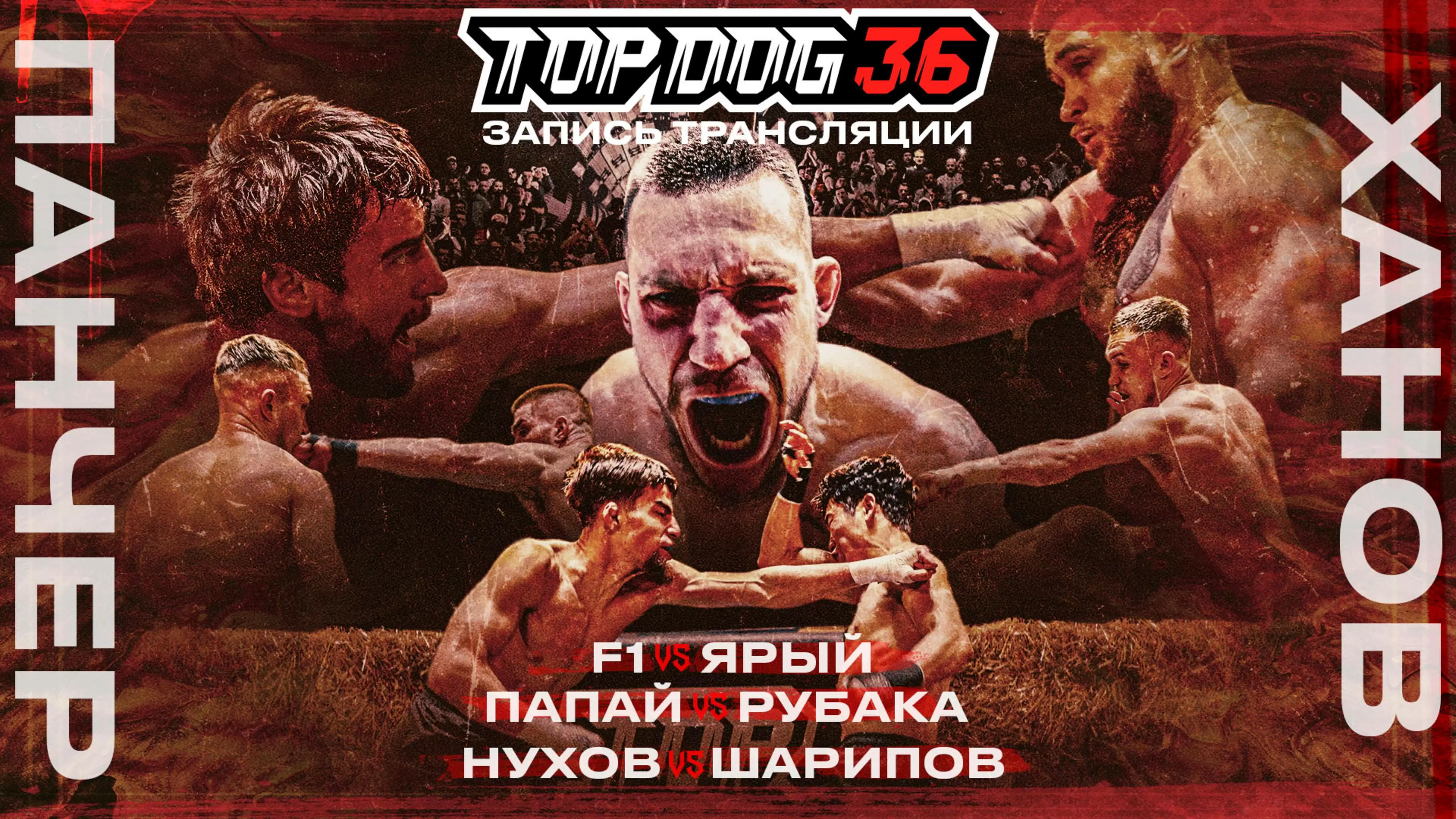 Изображение к видео: Панчер VS Ханов, F1 VS Ярый, Папай VS Рубака, Нухов VS Шарипов: TOP DOG 36, Санкт-Петербург
