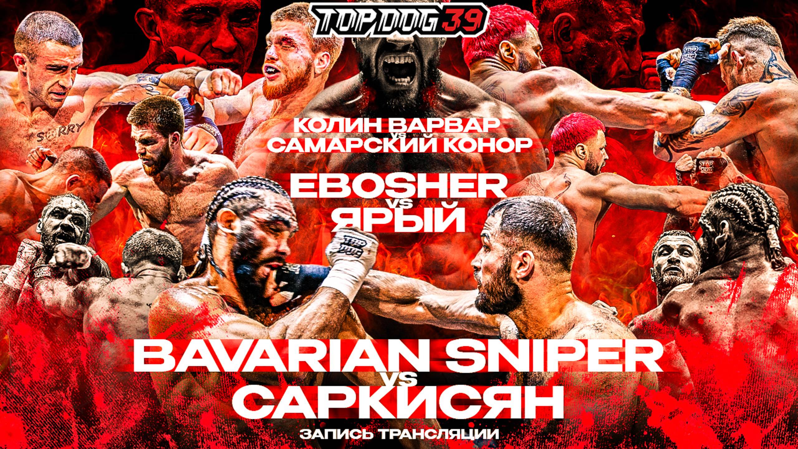Изображение к видео: Bavarian Sniper VS Саркисян, EBOSHER VS Ярый, Колин Варвар VS Самарский Конор | TOP DOG 39, Уфа