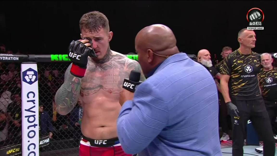 Изображение к видео: Интервью Тома Аспинэлла и Сирила Гана на UFC 321