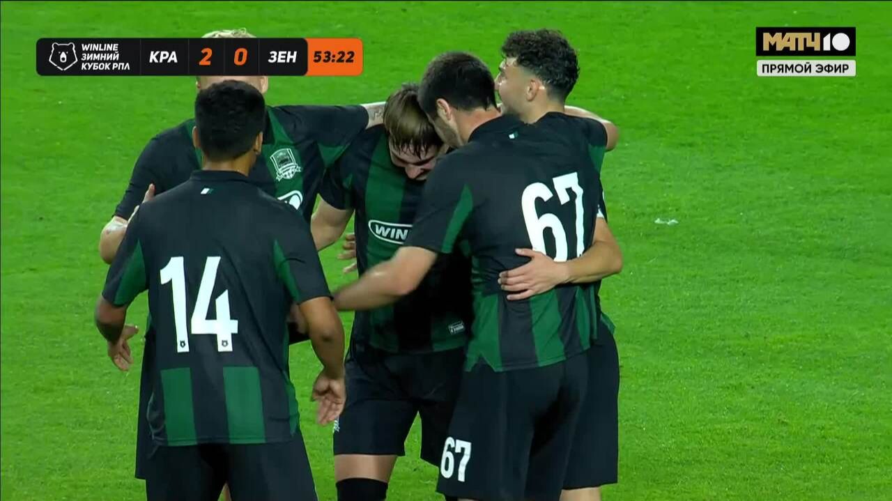 Изображение к видео: Гол Артема Хмарина. Краснодар - Зенит. 2:0. WINLINE Зимний Кубок РПЛ 2026