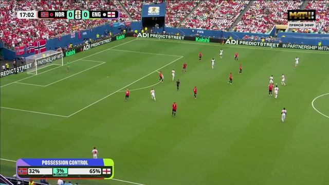 Изображение к видео: 1 тайм матча Норвегия - Англия, ЧМ по Футболу 2026