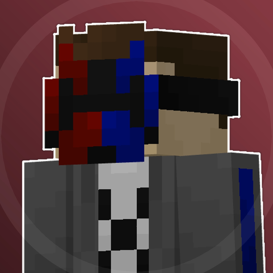 Иконка канала красный синий моб