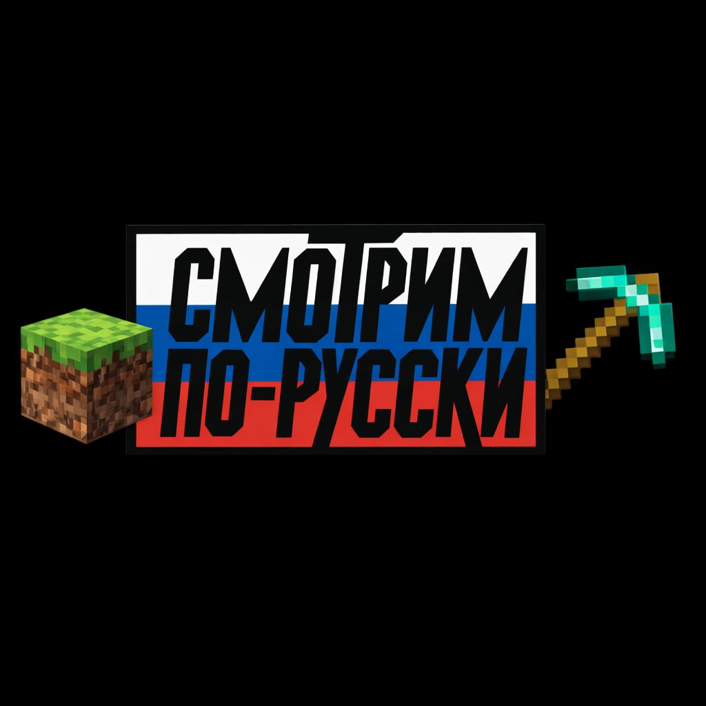 Иконка канала МАЙНКРАФТ MINECRAFT СМОТРИМ ПО РУССКИ