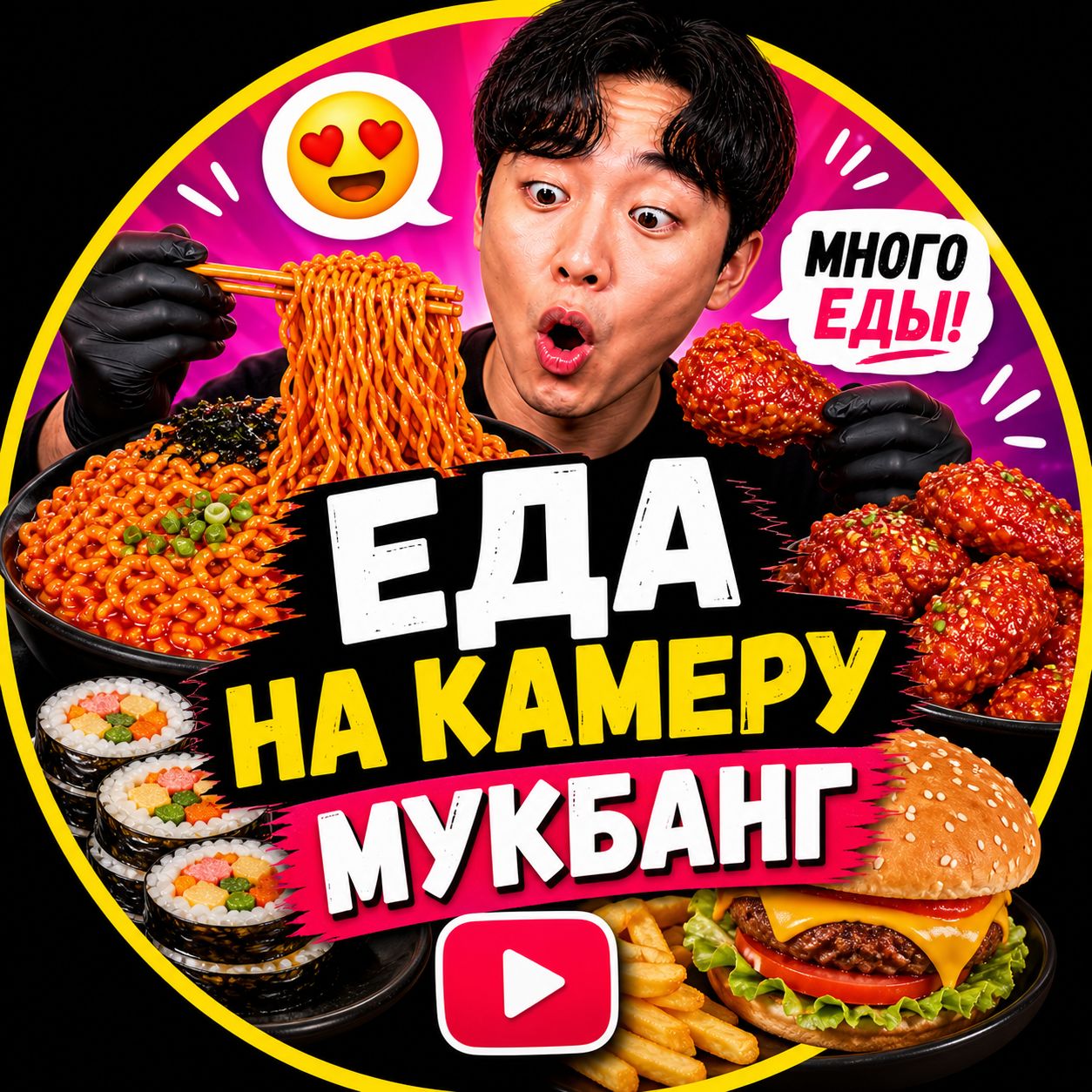 Иконка канала 👉 Еда на Камеру 😱 Мукбанг