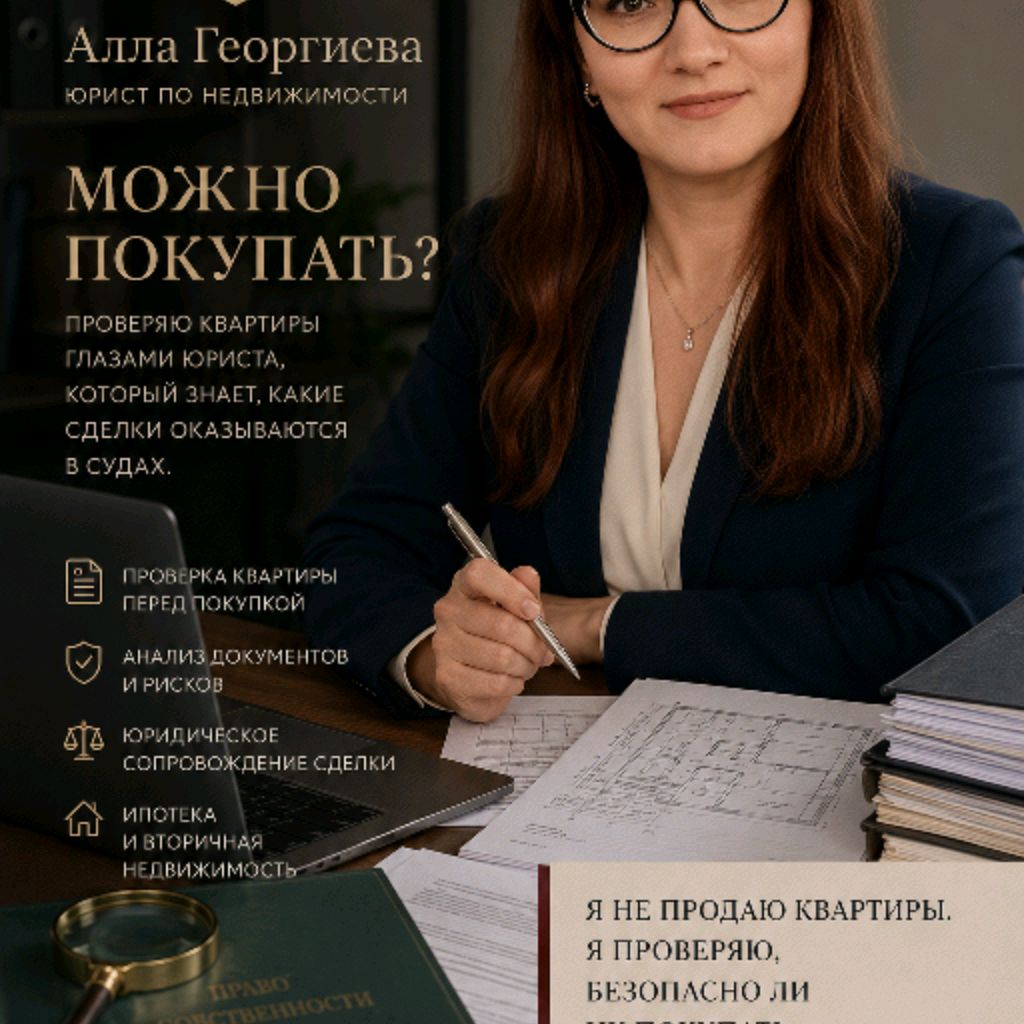 Иконка канала Алла Георгиева: Юрист, эксперт по недвижимости, юр