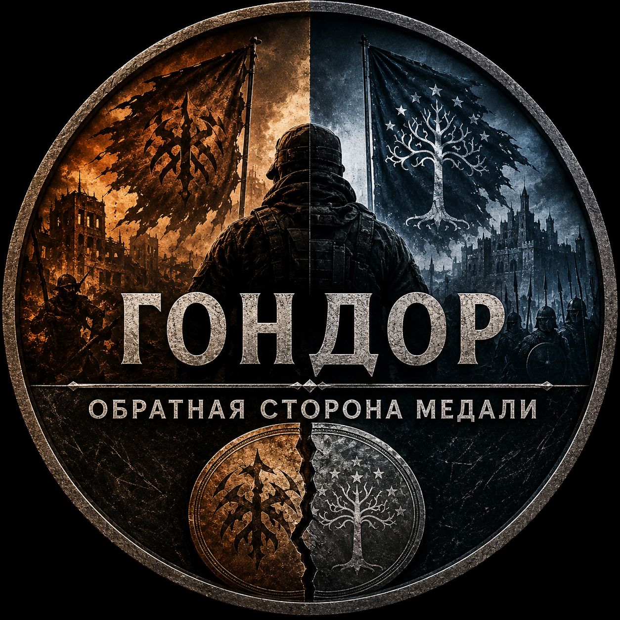 Иконка канала Гондор. Обратная сторона медали
