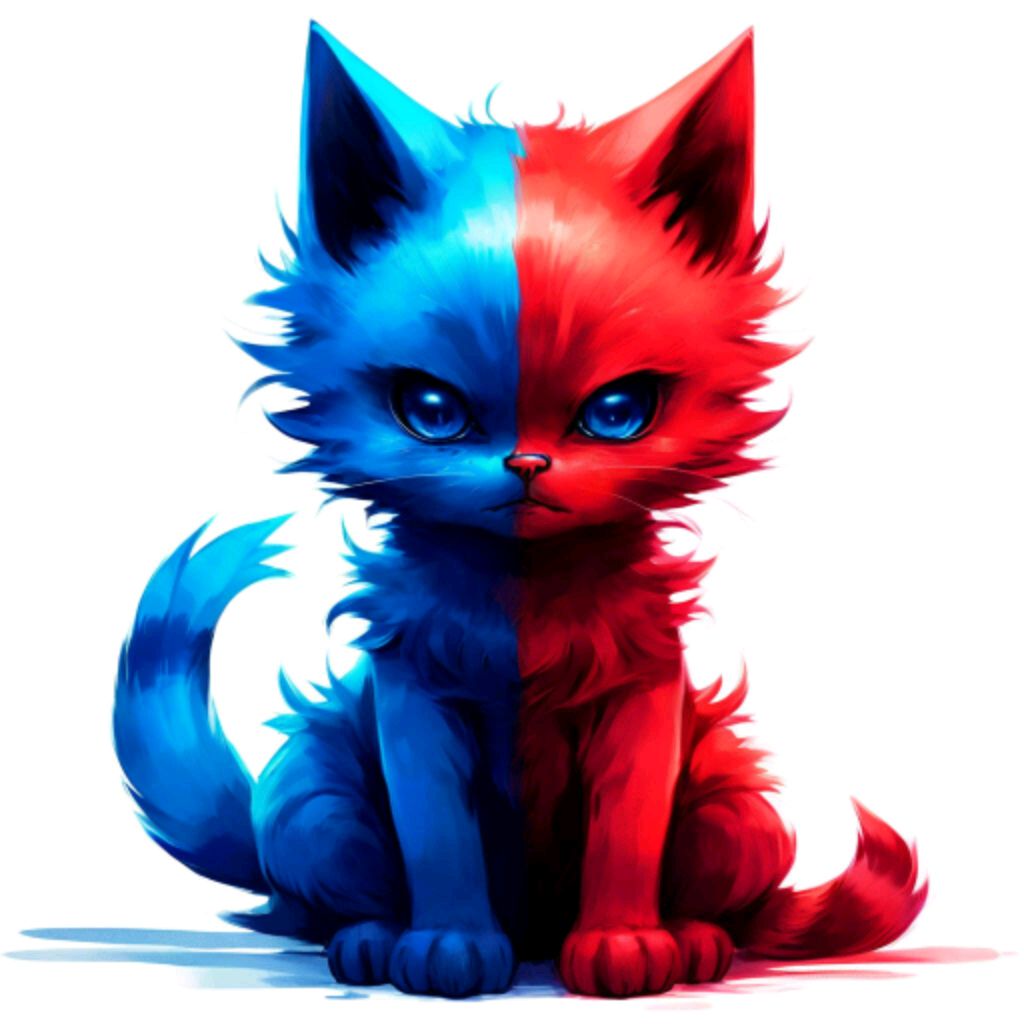 Иконка канала ❤️Красно-синий Кот💙🐱