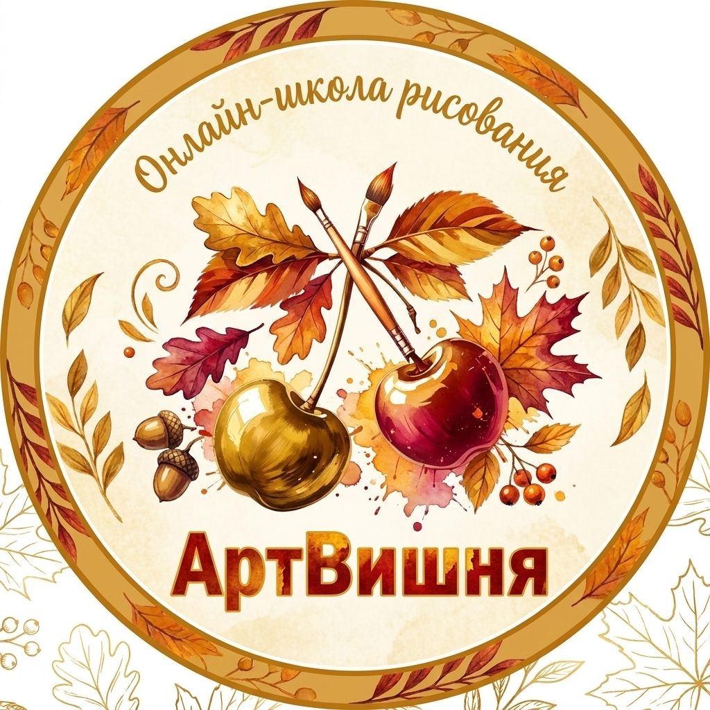 Иконка канала «АртВишня» l онлайн-школа рисования