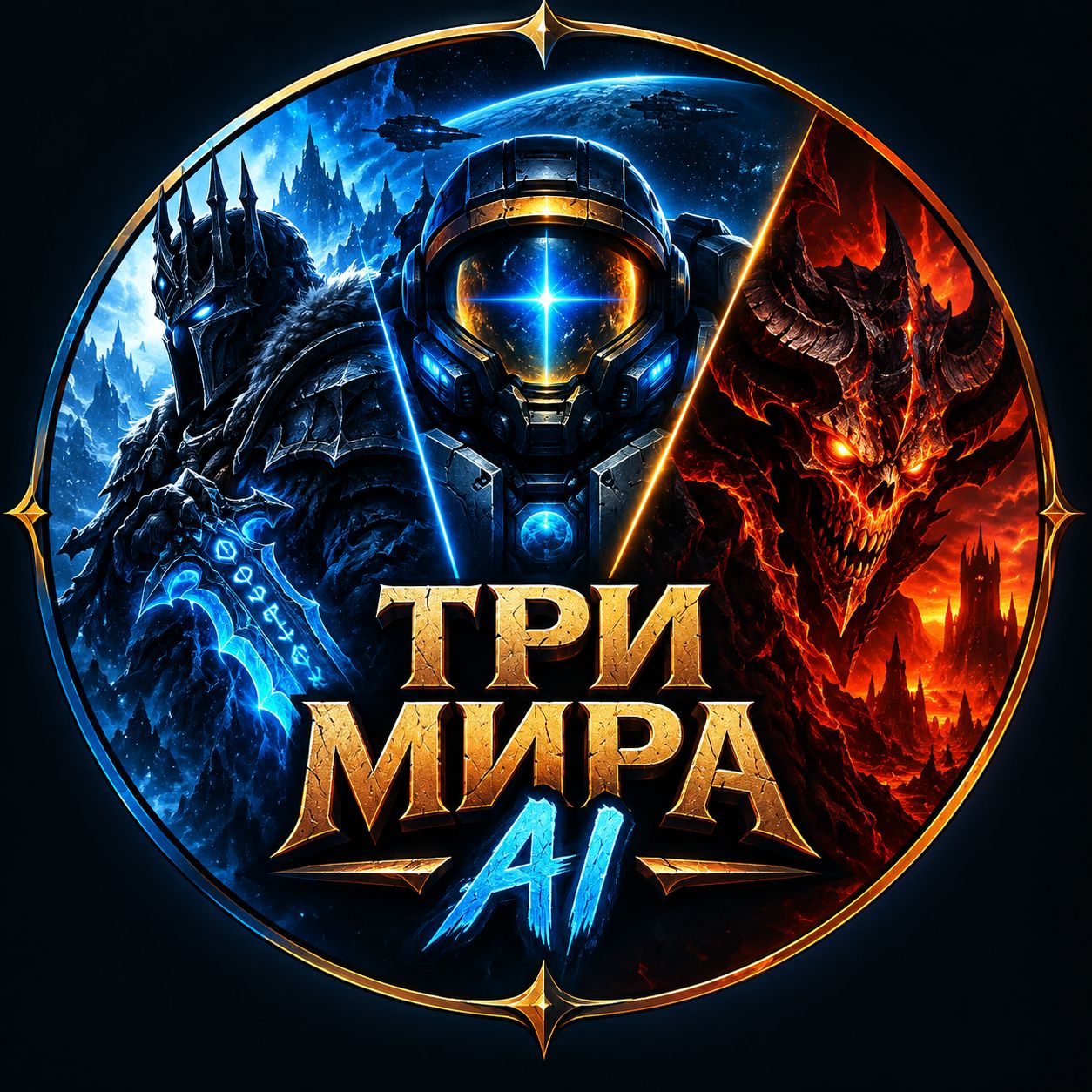 Иконка канала ТРИ МИРА AI