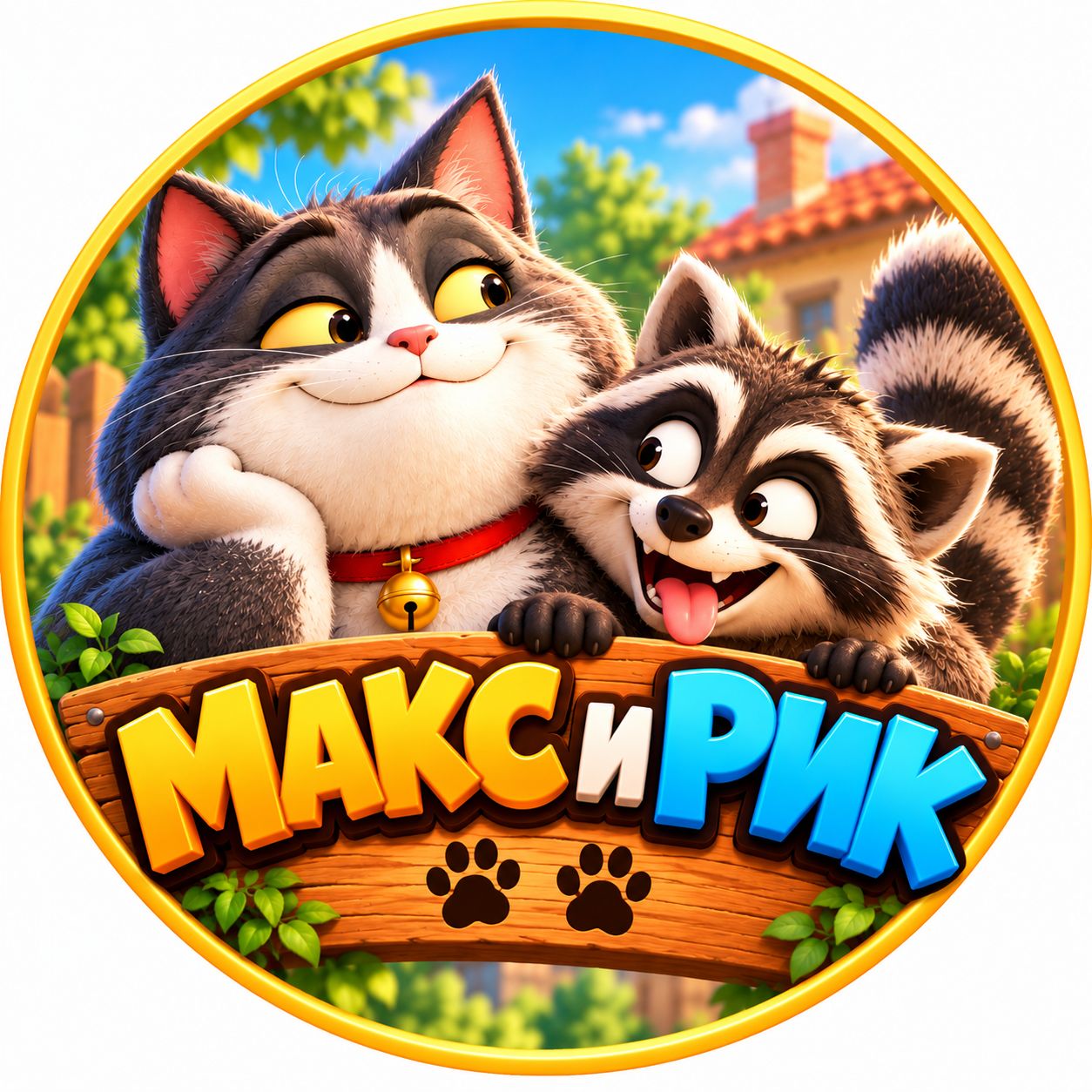 Иконка канала 🐱 Макс и 🦝 Рик