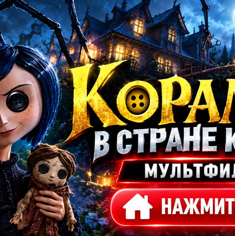 Иконка канала Коралина в стране кошмаров 2 часть, мультик онлайн