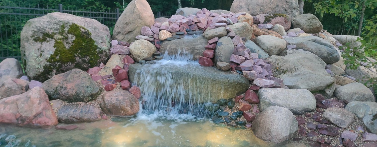 Строительство прудов. Пейзаж.