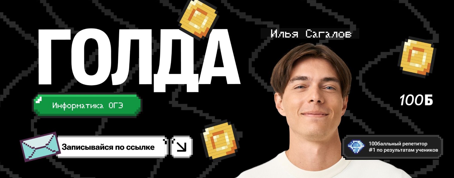Илья Сагалов | Информатика ОГЭ | ЕГЭ | 100балльный