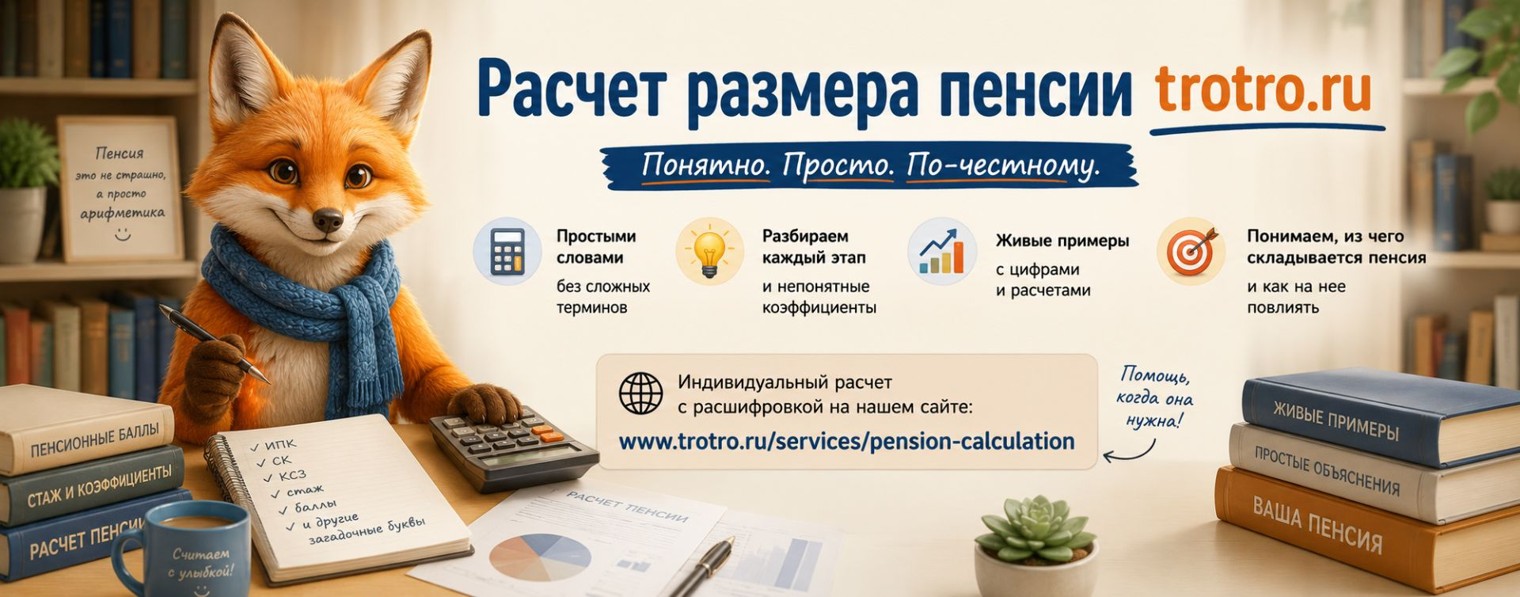 Расчет размера пенсии trotro.ru