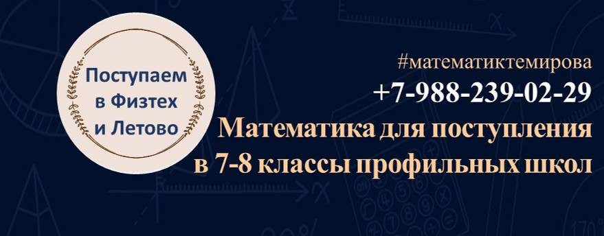 Темирова Светлана. Математика в профильные школы