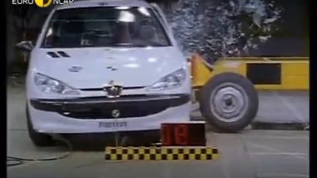 Euro NCAP Peugeot 206 Crash Test смотреть онлайн