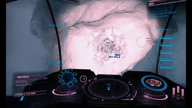 Elite: Dangerous - Cracking and harvesting a Void Opal asteroid. смотреть онлайн