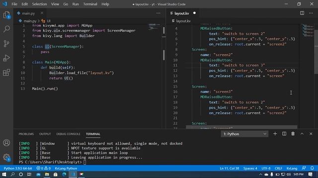 Screen Transition With Kivy And Kivymd.