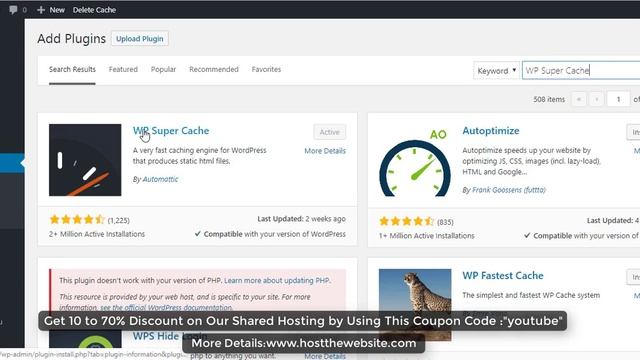 Clearing Your Cache in the WP Super Cache WordPress Plugin (Bangla) || Host The Website смотреть онлайн
